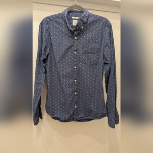 GAP Navy Patterned Button Down Shirt